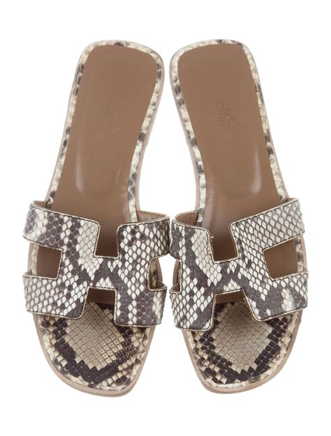 hermes black sandals|hermes snakeskin sandals.